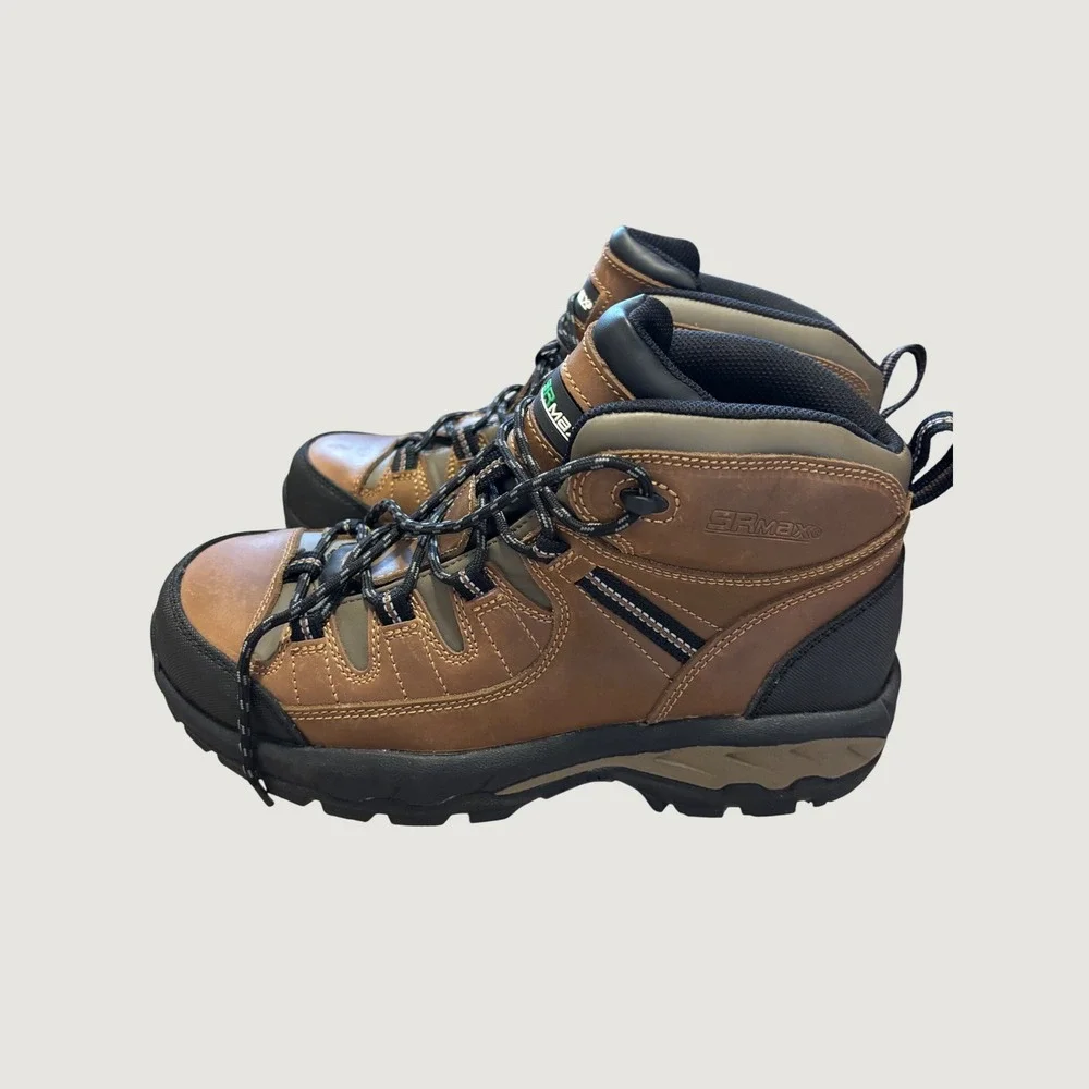 SR Max Mens  10.5 Brown Leather Composite Toe Slip Resistant Work Boots SRM5300
